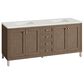 James Martin Vanities Chicago 72" Double Bathroom Vanity in Whitewashed Walnut with 3 cm Lime Delight Quartz Top and Rectangular Sinks, , large