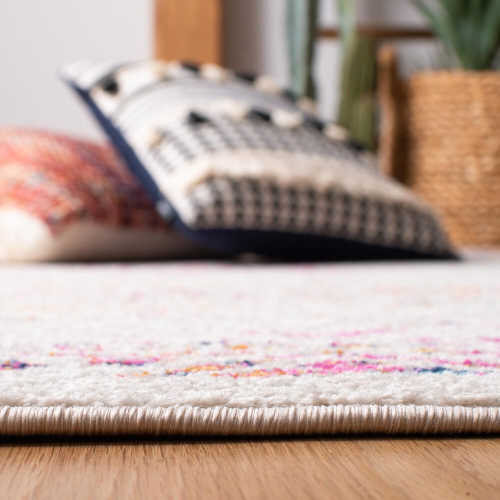 Safavieh Tulum TUL268E 4&#39; x 6&#39; Ivory and Fuchsia Area Rug, , large