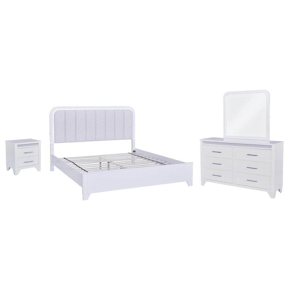 Ashley Jarlee 4-Piece California King Upholstered Bedroom Set in White, , large