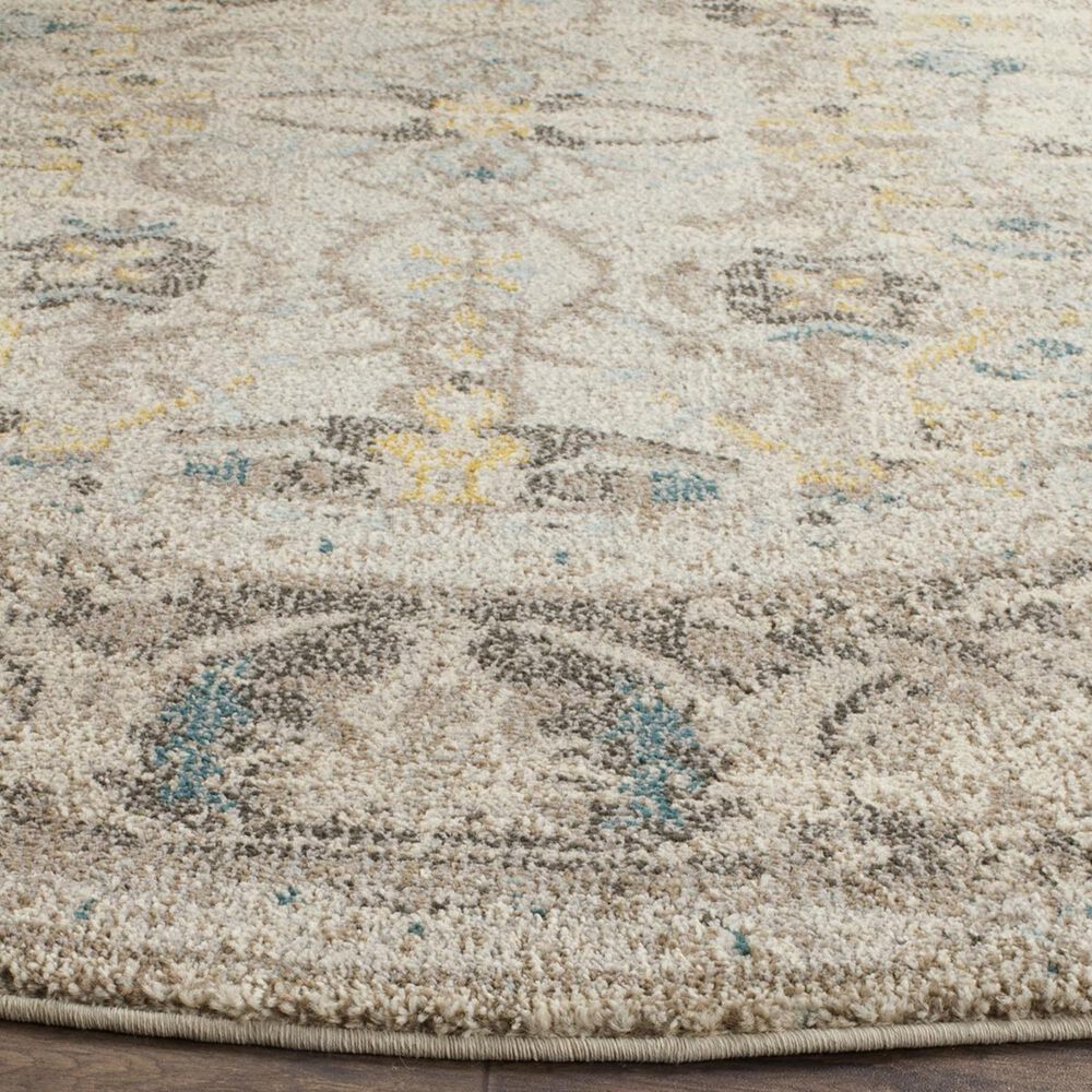 Safavieh Monaco MNC209G-5R 5&#39; Round Grey/Multi Area Rug, , large