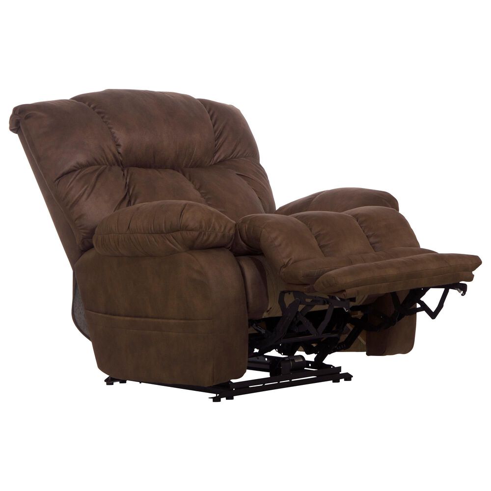 Catnapper Dawkins Power Lay Flat Recliner in Chocolate, , large