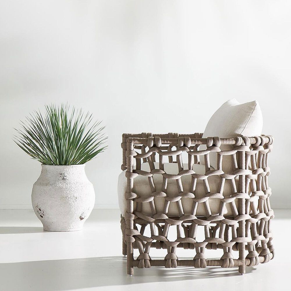 Bernhardt Nodi Outdoor Chair in White/Cream, , large