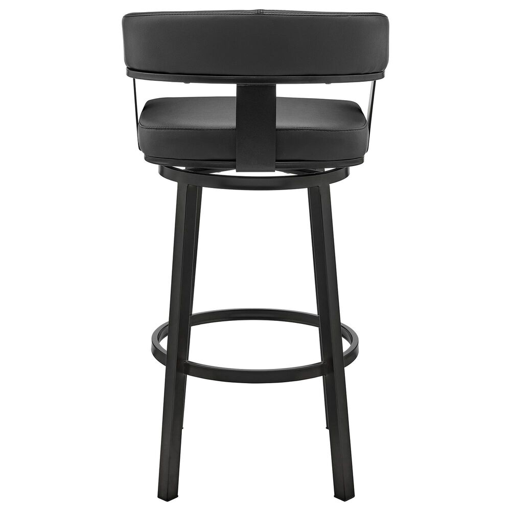 Armen Living Cohen 26&quot; Swivel Counter Stool in Black, , large