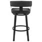 Armen Living Cohen 26" Swivel Counter Stool in Black, , large