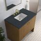James Martin Hudson 36" Single Bathroom Vanity in Honey Oak with 3 cm Charcoal Soapstone Silestone Top and Rectangular Sink, , large
