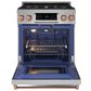 Thor Kitchen Gordon Ramsay 4.55 Cu. Ft. 30" Professional Liquid Propane Range with Rose Gold Handle Kit in Stainless Steel, , large