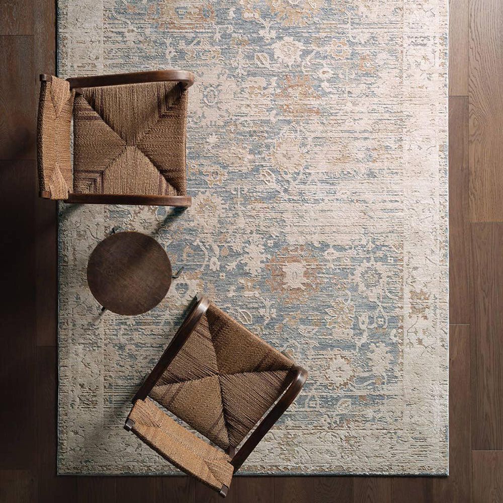 Jaipur Zarif Lupine Tan and Blue 6' x 9' Area Rug, , large