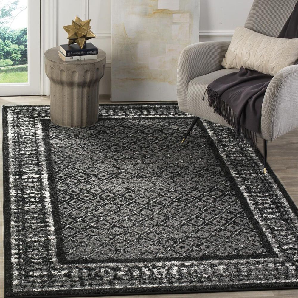 Safavieh Adirondack ADR110A-4 4&#39; x 6&#39; Black/Silver Area Rug, , large