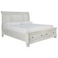 Ashley Robbinsdale King Sleigh Storage Bed in Antique White, , large