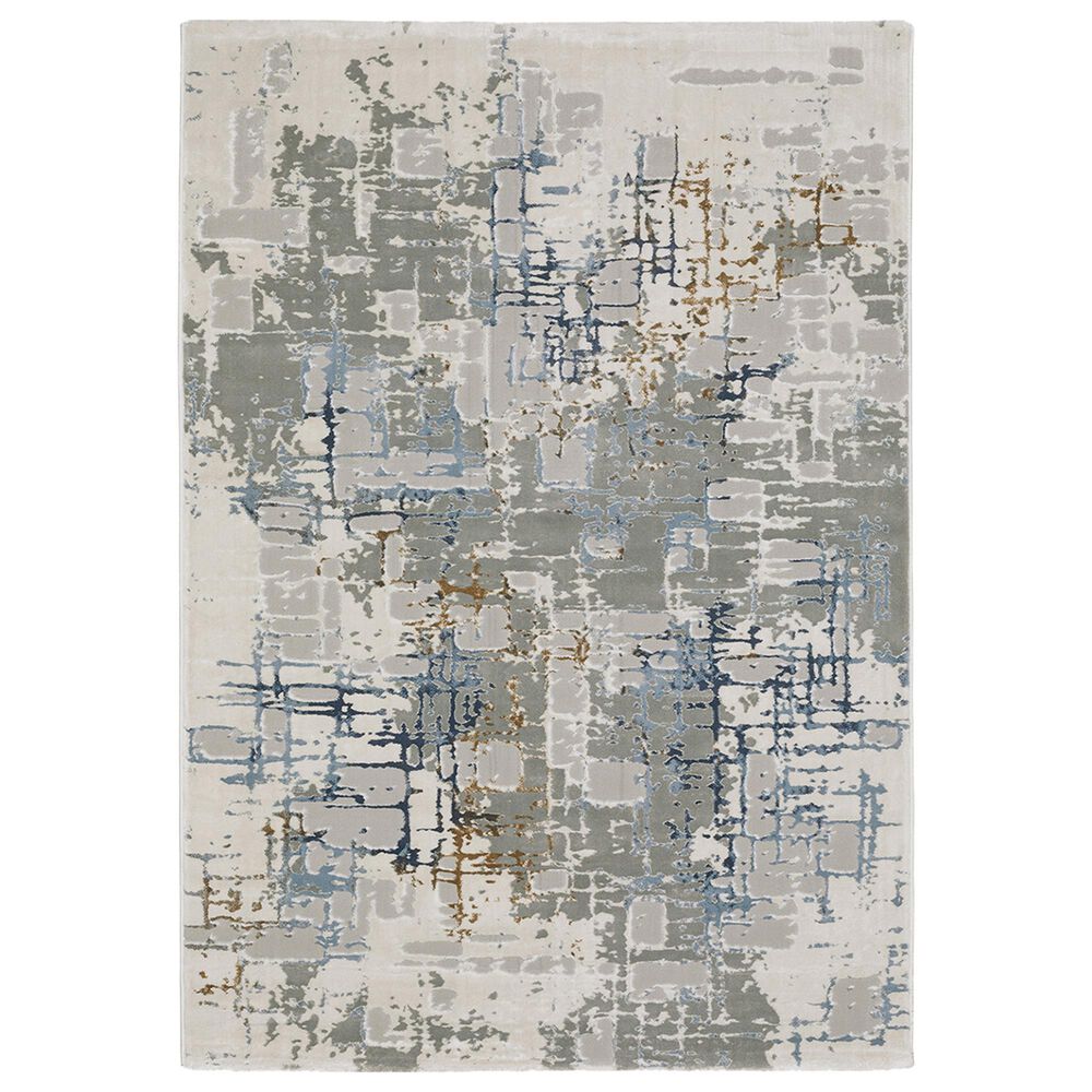 Oriental Weavers Easton Abstract Blocks 7"10" x 10"10" Ivory Area Rug, , large