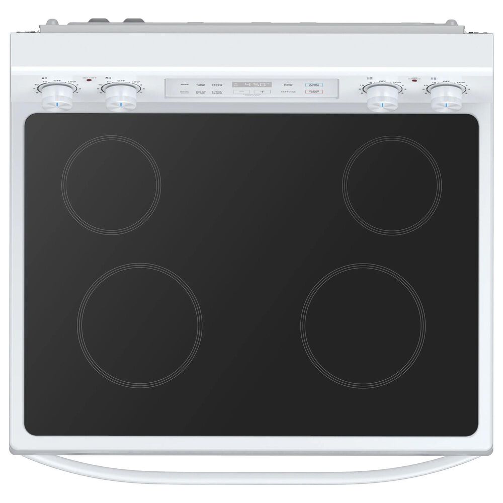 Midea 6.3 Cu. Ft. 4-Element Freestanding Electric Range with Steam Cleaning in White, , large