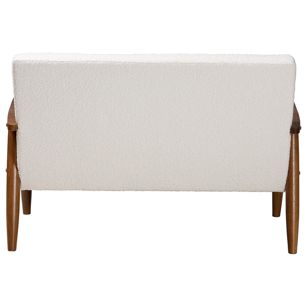 Baxton Studio Stratton Stationary Loveseat in Cream, , large