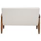 Baxton Studio Stratton Stationary Loveseat in Cream, , large