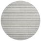 Dalyn Rug Company Soft Essentials Striped Silver 8" Round Indoor/Outdoor Area Rug, , large