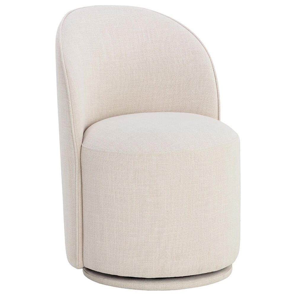 37B Cavoli Swivel Dining Side Chair in Effie Linen, , large