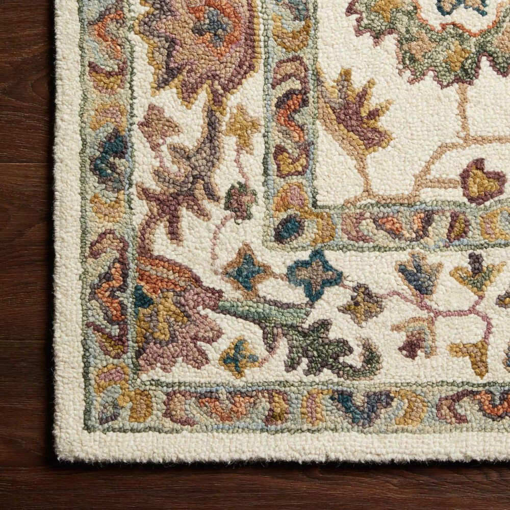 Loloi Padma 2&#39; x 5&#39; White and Multicolor Runner, , large