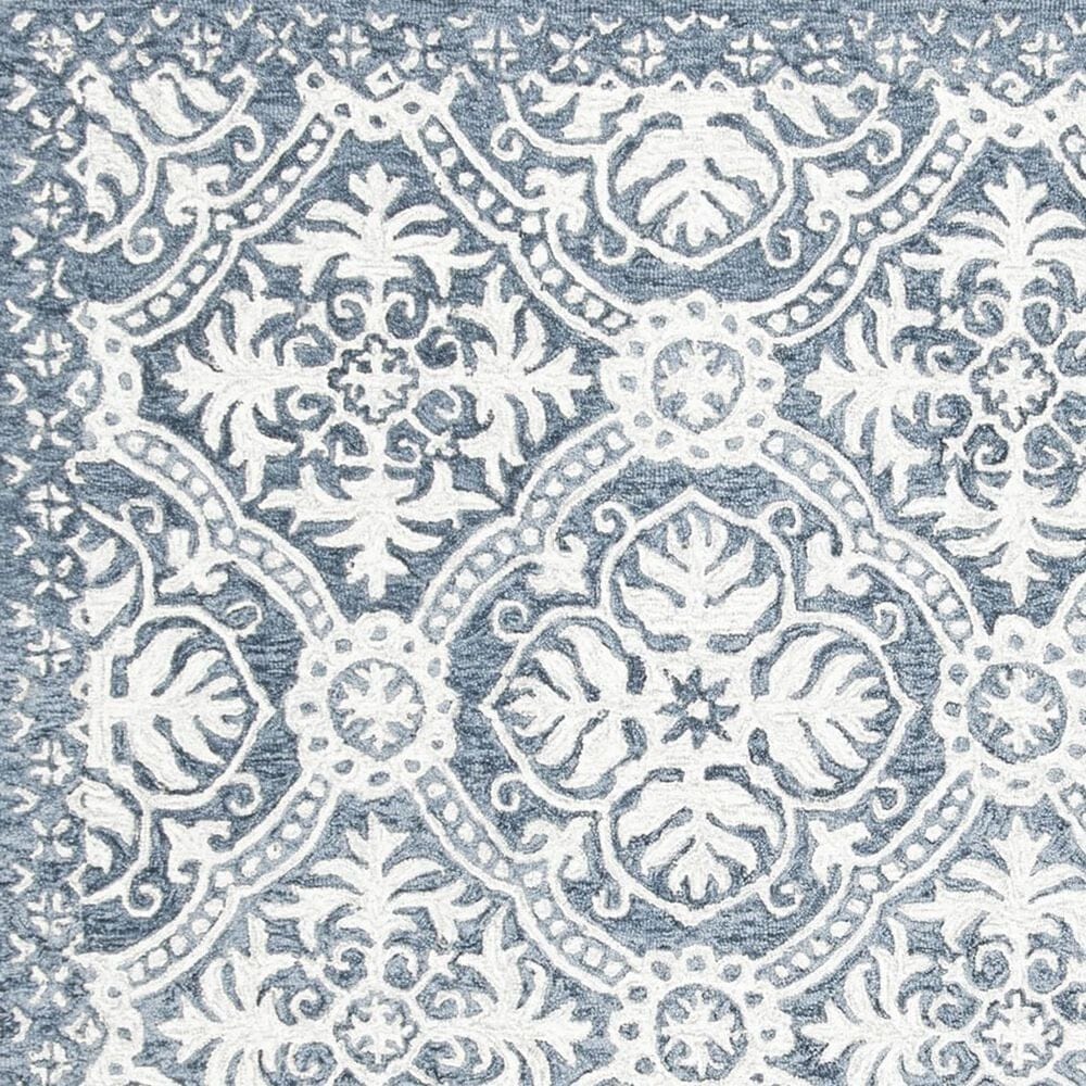 Safavieh Micro-Loop MLP606M 2&#39;3&quot; x 7&#39; Blue and Ivory Runner, , large