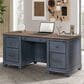 Legends Furniture Americana Executive Desk in Corduroy Blue, , large