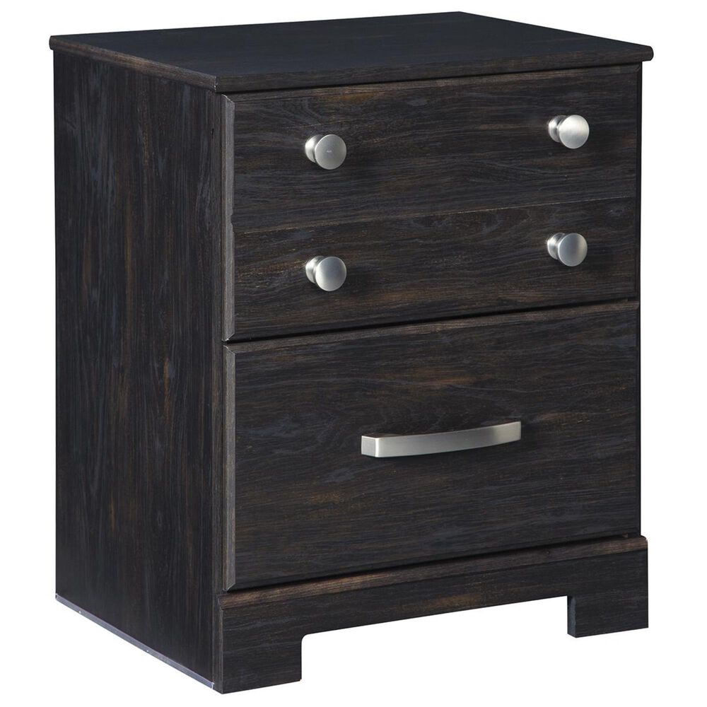 Signature Design by Ashley Reylow 2 Drawer Nightstand in Dark Brown with USB Ports, , large
