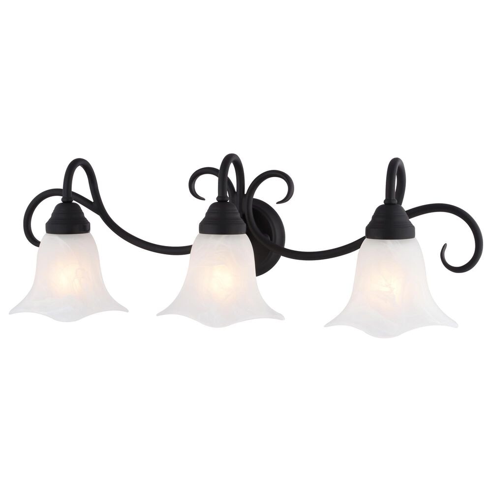 Vaxcel Bella 3-Light Bathroom Vanity Fixture in Matte Black, , large