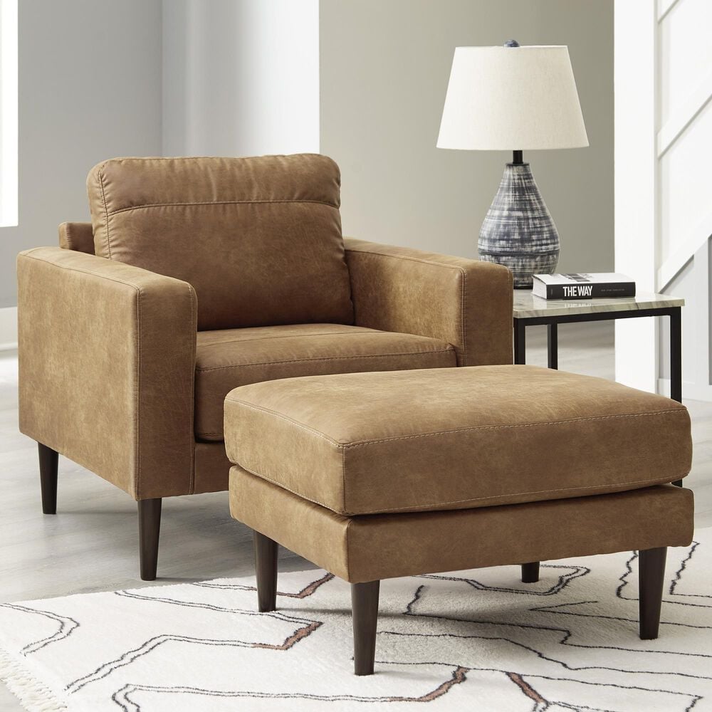 Ashley Telora Ottoman in Caramel, , large