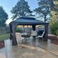 HOMLUX 14-ft x 11-ft Double Roof Outdoor Gazebo Gray Gazebo with Hardtop Roof (Screen Included), , large