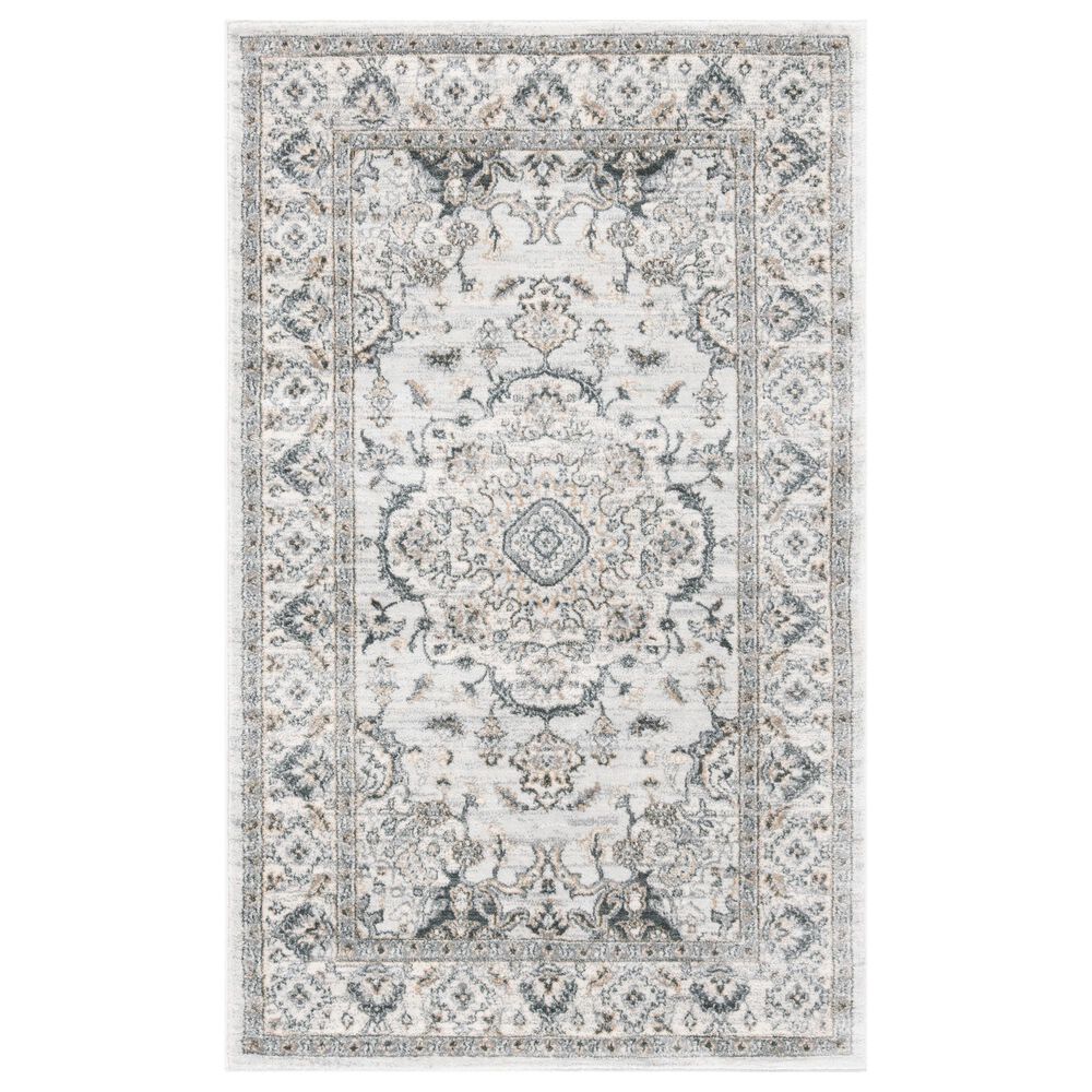 Safavieh Isabella Traditional 3' x 5' Light Grey and Cream Area Rug | NFM