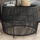 Furniture of America Meja Round Patio Coffee Table in Black, , large
