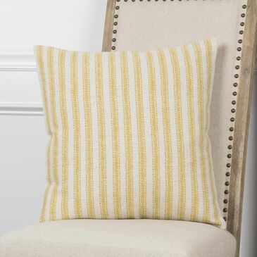 Rizzy Home 20" x 20" Poly-Fill Pillow in Yellow and Beige Stripes, , large