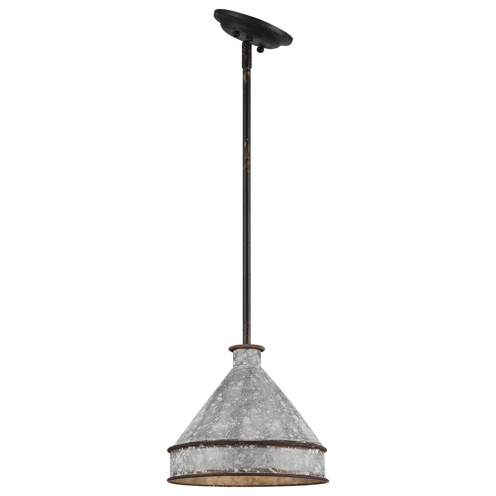 Golden Lighting Jasper 1-Light Pendant in Antique Black and Weathered Gold, , large