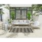 Nourison Positano Geometric Black 4" x 6" Indoor/Outdoor Area Rug, , large