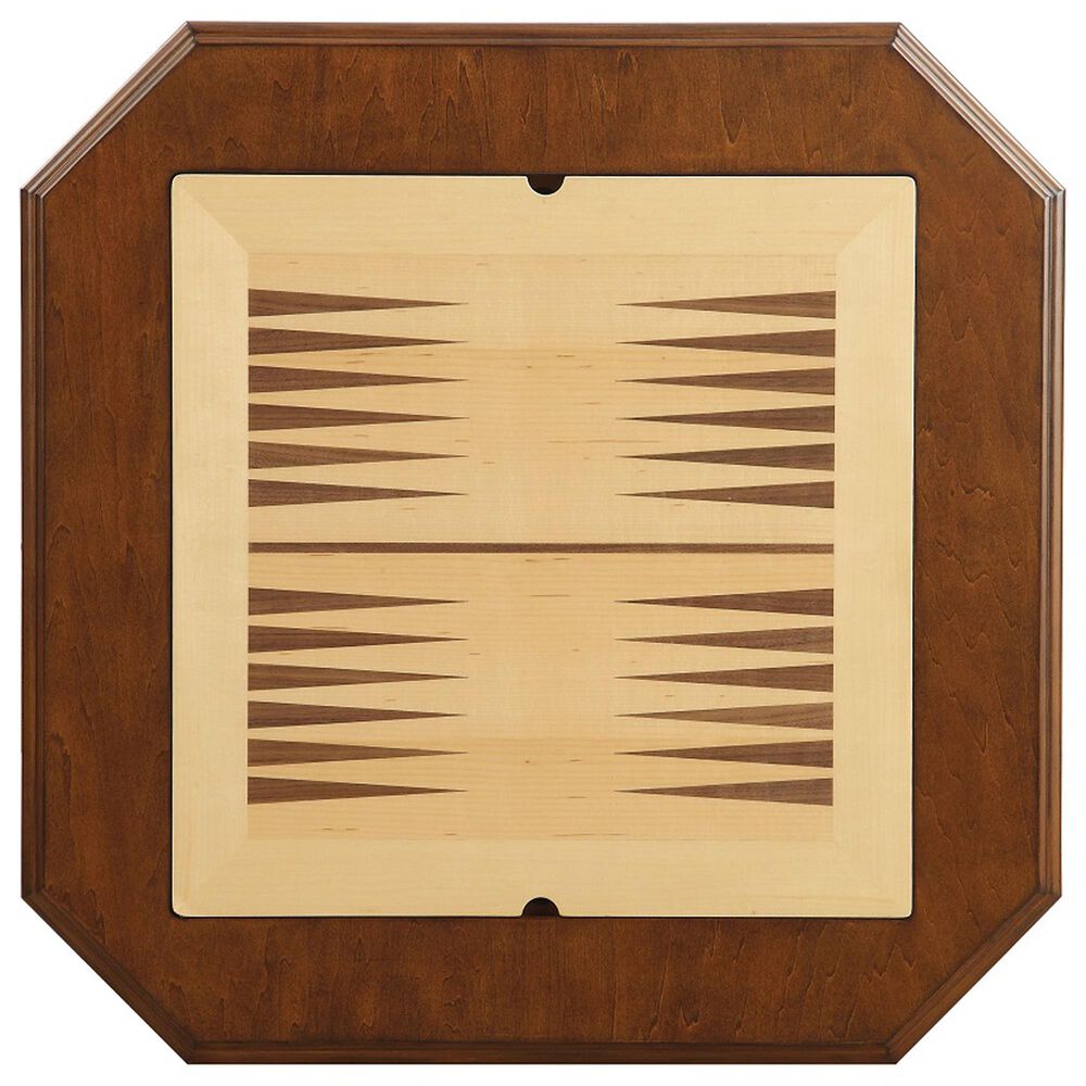 HOMLUX Bishop 2-Drawer Game Table in Cherry, , large