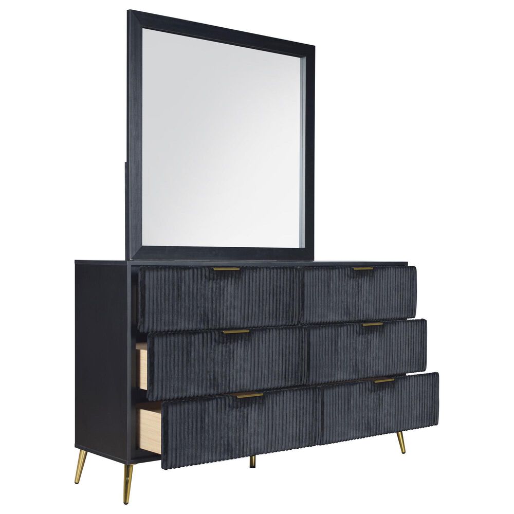 New Heritage Kailani 4-Piece King Bedroom Set in Black and Gold, , large