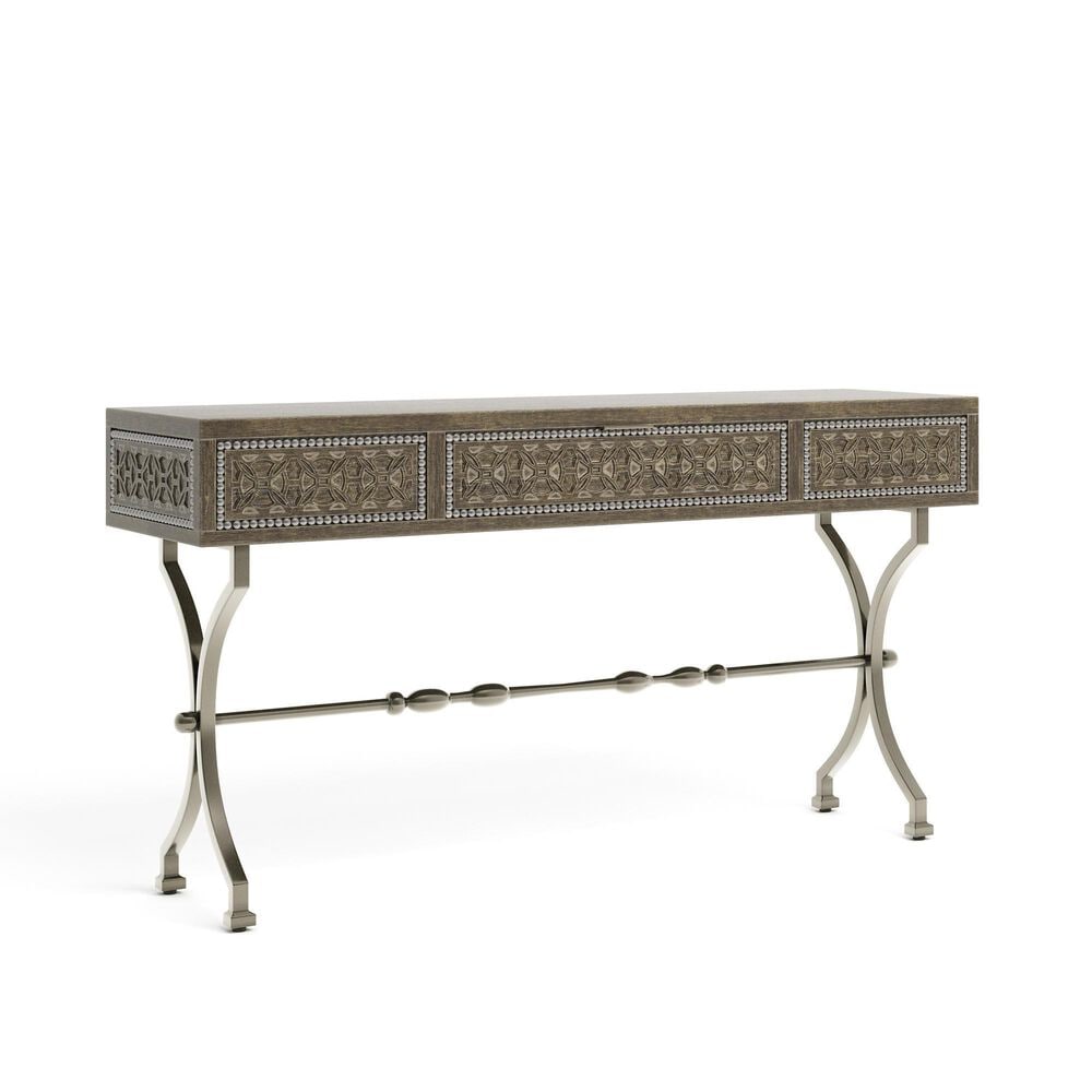 Ashley Quinnland Console Sofa Table in Antique Black, , large