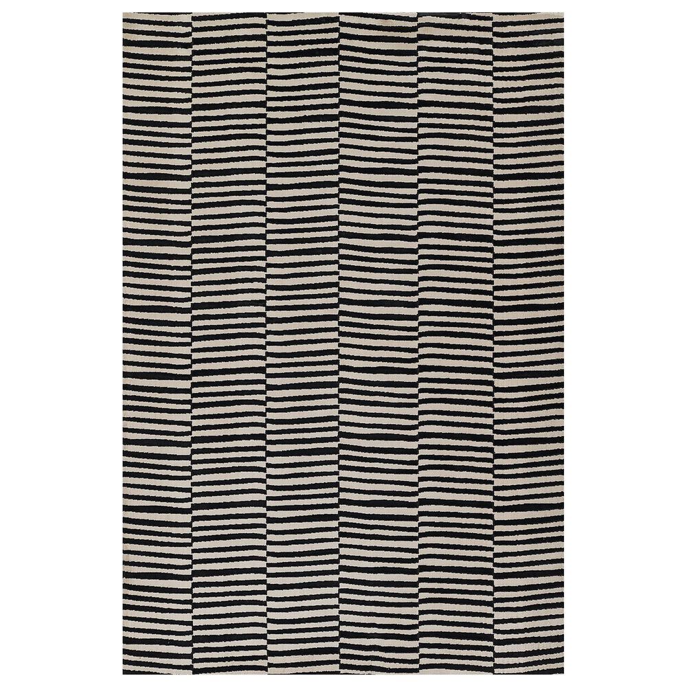 Momeni Xander Striped 2" x 8" Black Runner, , large