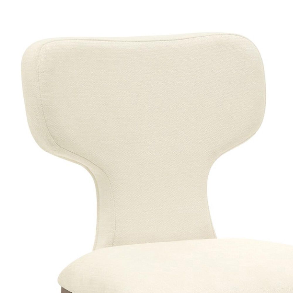 HOMLUX Koen Upholstered Side Chair with Beige Chenille Upholstery in Brown Oak (Set of 2), , large