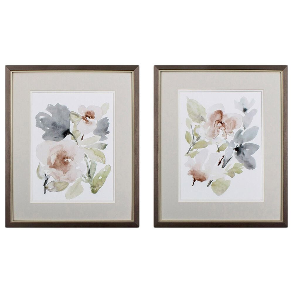 Propac Tranquil Florals Wall Art in Gray (Set of 2), , large