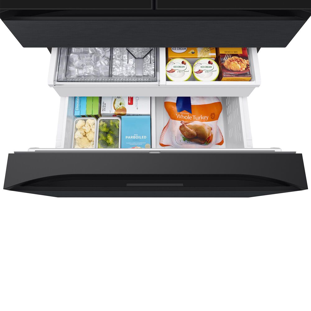 Samsung 28.6 Cu. Ft. Bespoke 4-Door French Door Refrigerator with AI Family Hub+ &amp; AI Vision Inside in Charcoal Glass and Black/Charcoal, , large