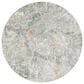 Surya Dresden DRE-2317 White, Medium Gray, Light Slate, Gray, Denim and Mustard 6"7" Round Area Rug, , large