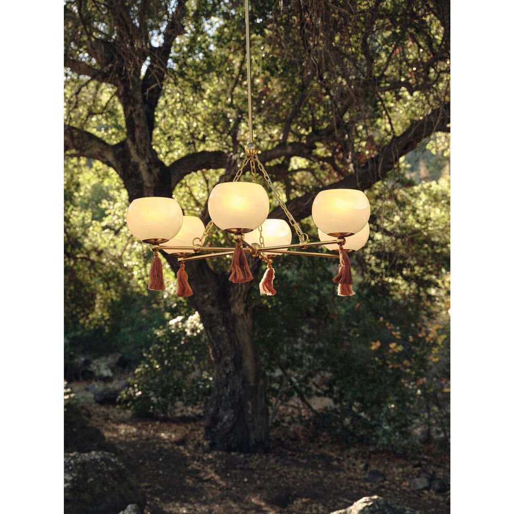 Mitzi Lighting Niya 6-Light Chandelier in Aged Brass, , large