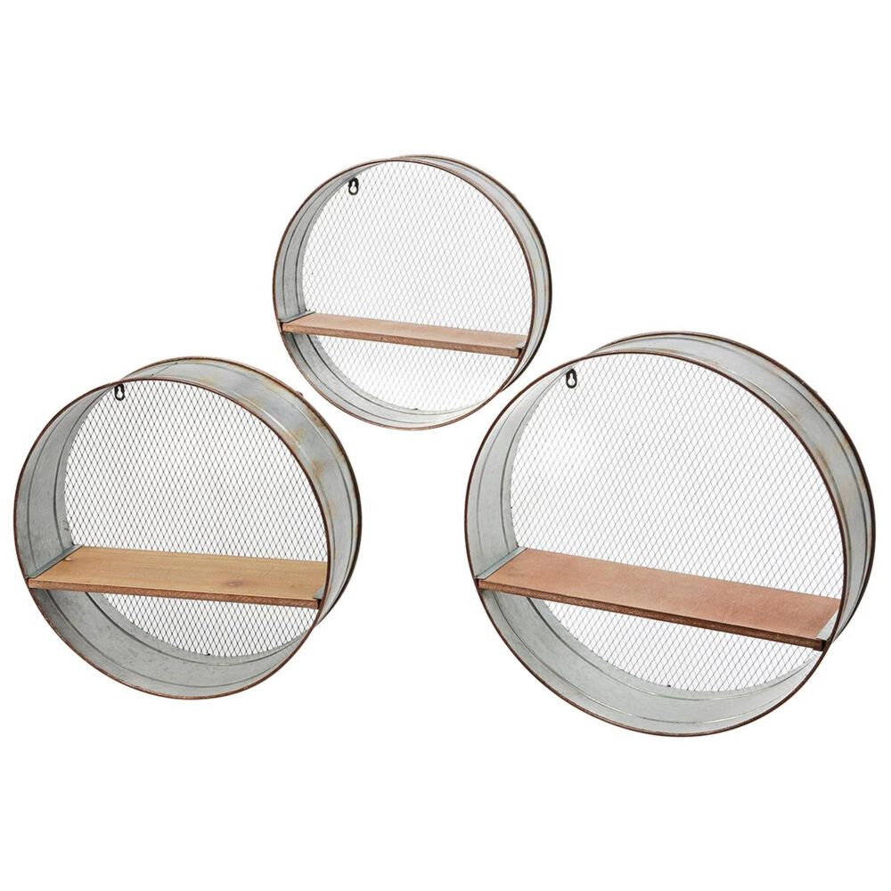 The Gerson Company Metal Wall Hanging Shelves (Set of 3), , large
