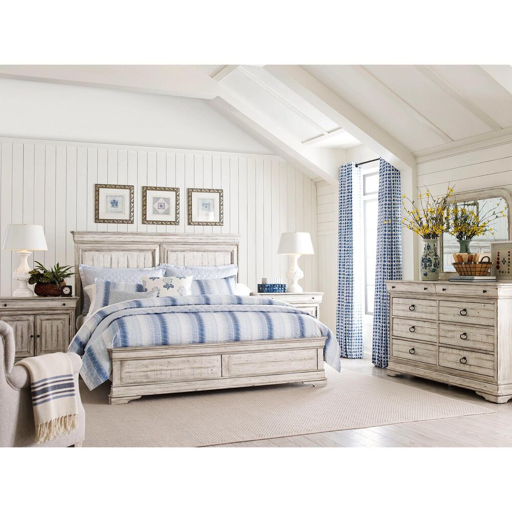 Kincaid Selwyn Landscape Mirror in Cottage White, , large