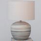 Teak Interiors Await Stoneware Table Lamp in Sand, , large