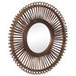Maple and Jade 30" Round Wall Mirror in Matte Brown, , large