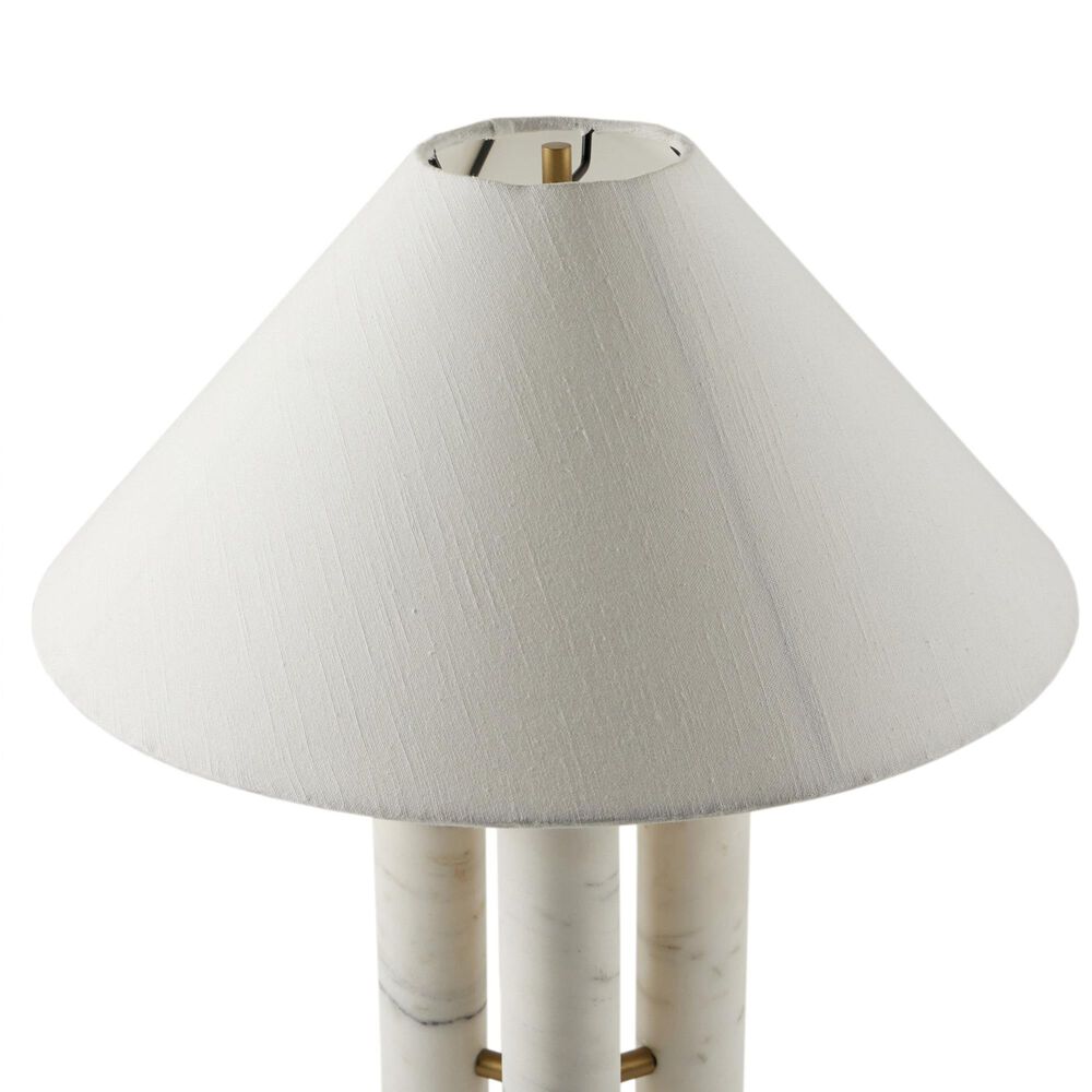 Four Hands Medici Table Lamp in Charcoal, White and Antique Brass, , large