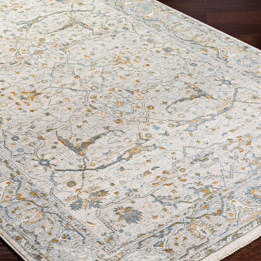 Surya Dresden Taupe, Off-White, Dusty Sage, Deep Teal, Olive, Light Gray and Mustard 7&#39;10&quot; x 10&#39;2&quot; Area Rug, , large