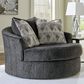 Ashley Biddeford Swivel Accent Chair in Shadow, , large