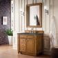 James Martin Vanities Bristol 36" Single Bathroom Vanity in Saddle Brown with 3 cm Parisien Bleu Quartz Top and Rectangular Sink, , large