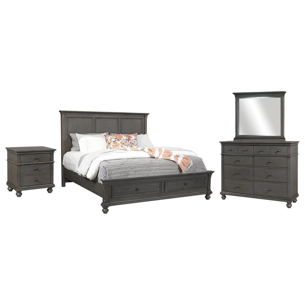 Riva Ridge Oxford 4-Piece Queen Bedroom Set in Peppercorn, , large