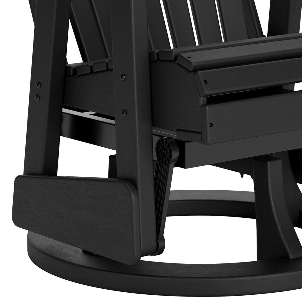 Ashley Hyland Wave Swivel Glider Chair in Black, , large